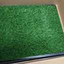 Dog Grass Pet Loo Indoor/Outdoor Portable Potty, Dog Litter Box, Artificial Grass Patch Bathroom Mat and Washable Pee Pad for Puppy Training, Full System with Trays (Pet Training Tray, 20"x16"), 20"x16"4 Layer Potty System)