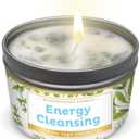 Magnificent 101 Long Lasting Pure Sage Candle for Manifestation & House Energy Cleansing | 6 Oz - 35 Hour Burn | All Natural Soy Wax Candle with Pure Sage Leaves | an Ideal Spiritual Gift