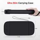 STARTRC GAMES Slim Carrying Case for Nintendo Switch 2 2025, Hard Shell Travel Case with 12 Game Card Slots, Portable Carry Bag for Switch 2 Console Black