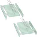 Skirt HangersPants Hangers with Clips360  Swivel Hooks Space Saving Hangers for Pants, Skirts, Clothes, Jeans (20Pack, Light Green)