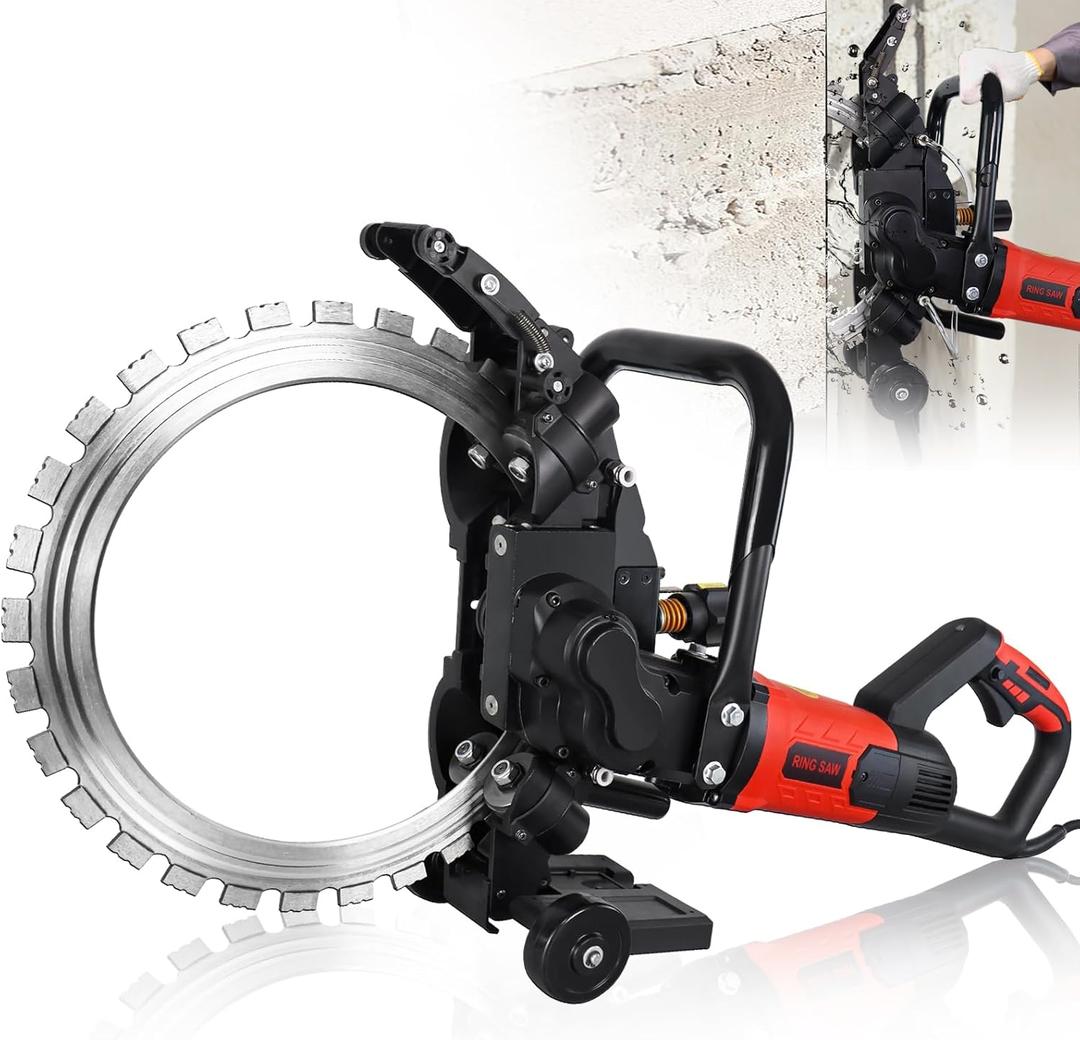 16" Toroidal Electric Concrete Ring Saw 5500W, 110V, Wet/Dry Cutting with Water Pump, Max Depth 11.8", for Concrete, Bricks, Rebar, and Marble High Power Diamond Cutter