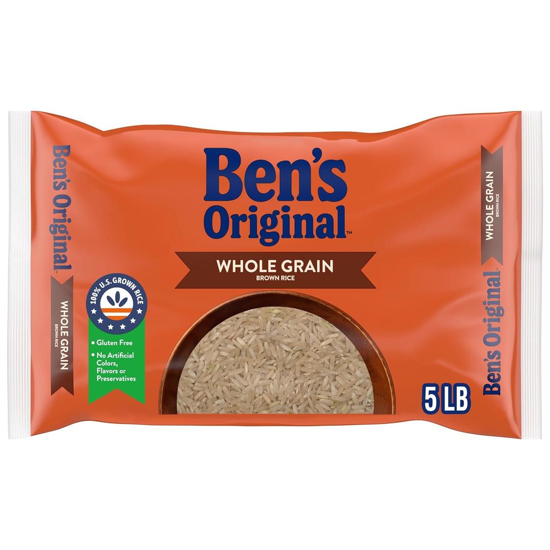 BEN'S ORIGINAL Whole Grain Brown Rice, 5 lb Bag (5 Pound (Pack of 1))