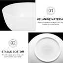 Melamine Cereal Bowls - 23oz White Bowls, Soup Bowl, 6PCS Salad Bowl, Set of 6, Unbreakable, Dishwasher Safe, White