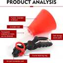Engine Oil Funnel, Locking Anti-Leakage Funnel, Household Refueling and Changing Tool, Universal for Cars (Red)