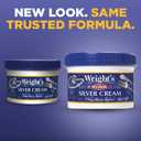 Wright's by Weiman Silver Cleaner and Polish Cream - Gently Clean and Remove Tarnish without Scratching, Ammonia-Free, 8 Ounce, 2 Pack with Polishing Cloth