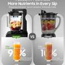 Professional Commercial Vacuum Blender with Quiet Shield, 2026 Upgraded 40000 RPM, 3000W/4HP Peak Power, 56oz Eastman Tritan Cup for Smoothie, Nut Milk, Hot Soup, Self-Clean