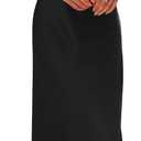 BTFBM Womens Mock Neck Satin Dress 2025 Summer Spring Long Sleeve High Waist Wedding Party Maxi Formal Cocktail Dresses (X-Large, Black)