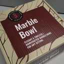 Gusto Nostro 8" Luxury White Marble Decorative Bowl for Coffee Table - Elegant Modern Fruit Bowl for Kitchen Counter - Heavy Stone Entryway Catch all for Keys, Jewelry, Potpourri Holder - Medium Size