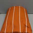 LuxClub 4 PC Sheet Set Bed Sheets Deep Pockets 16" Wrinkle Free Cooling Machine Washable Hotel Bedding Silky Soft - Striped-Autumn Orange King