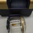 West Bend Drip Coffee Maker Brews Hot or Iced, Programmable with Brew Strength Selector Auto Shut-Off and 6 Functions Permanent Mesh Filter and Glass Carafe, 12-Cup, Metallic, Slate Blue/Gold