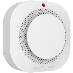 Smoke Detector 6 Pack Fire Alarms Battery Operated Smoke Detector 10-Year Photoelectric Sensor Smoke Alarms Easy Installation LED Indicator 85dB Alarm with Test Mute Button for Living Room Bedroom