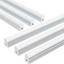 Ensenior 6-Pack T5 LED Shop Lights, 4FT 2000LM 6500K Super Bright White Integrated Single Fixture, 20W Linkable Utility Commercial Lighting for Gym/Garage/Ceiling/Under Cabinet, Plug & Play