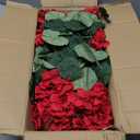 Hananona 12 Pcs Artificial Geranium Flowers for Outdoors Geranium Silk Red Flowers Outdoor UV Resistant Garden Plants Faux Flower for Christmas Home Kitchen Table Centerpieces Decor (12, Red)