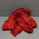 Oudain Red Ruffle Table Runner Cotton Fabric 118 x 13.8'' Farmhouse Rustic Ruffled Edge Table Runner Wedding Decor for Spring Baby Shower Bridal Shower Party