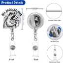 2 x Funny Badge Reel Badge Reel Retractable Mental Health ID with Clip, Racoon Badge Holder for Nursing Students RNs CNAS Doctors Staff Social Worker (All People Out)