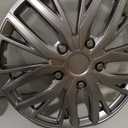 15 Inch Gunmetal Gray Sporty 10-Spoke Design Universal Wheel Covers Hubcaps for Steel Wheels, Set of 4, Patented Adjustable Snap-On Design, Tool-Free Install