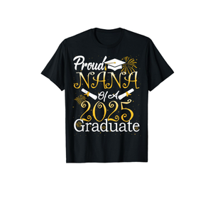 Proud Nana of a Class of 2025 Graduate Nana Senior 2025 T-Shirt 3XL Purple