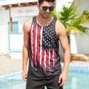 Goodstoworld Mens 3D Tank Top Novelty Graphic Breathable Quick Dry Sleeveless Beach Shirt S-4XL (Black, XXXL)