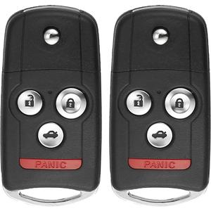 X AUTOHAUX 2pcs 313.8MHz N5F0602A1A Replacement Smart Proximity Keyless Entry Remote Key Fob for Acura MDX 2007 2008 2009 2010 2011 2012 2013 46 Chip 4 Button (no driver setting)