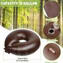 Roshtia 6 Pack 15 Gallon Tree Watering Ring Bag Slow Release Reusable Tree Bag Bulk Heavy Duty Automatic Drip Irrigation Ring PVC Root Water System for Garden Newly Planted (Brown)