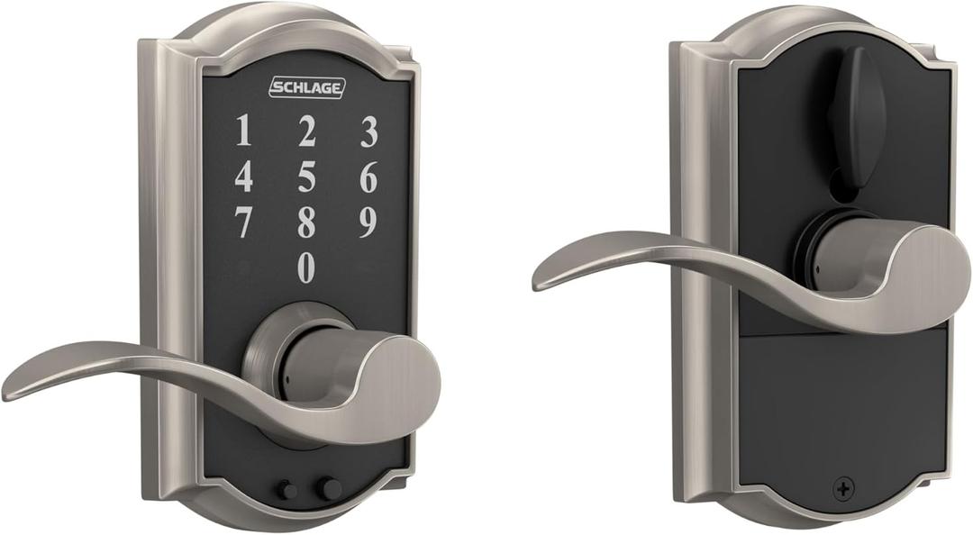 SCHLAGE Touch Camelot Lock with Accent Lever (Satin Nickel) FE695 CAM 619 ACC (No Size) SCHLAGE Touch Camelot Lock with Accent Lever (Satin Nickel) FE695 CAM 619 ACC (No Size)