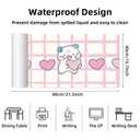 COOMICKEY Pink PU Leather Desk Mat XL Gaming Mouse Pad for Office
