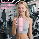 40oz Flip Straw Lid Replacement for Stanley Quencher H2.0 Tumbler, 2 Lilac Leak Proof Flip Lid & 4 Tritan Straws & 2 Straw Brush