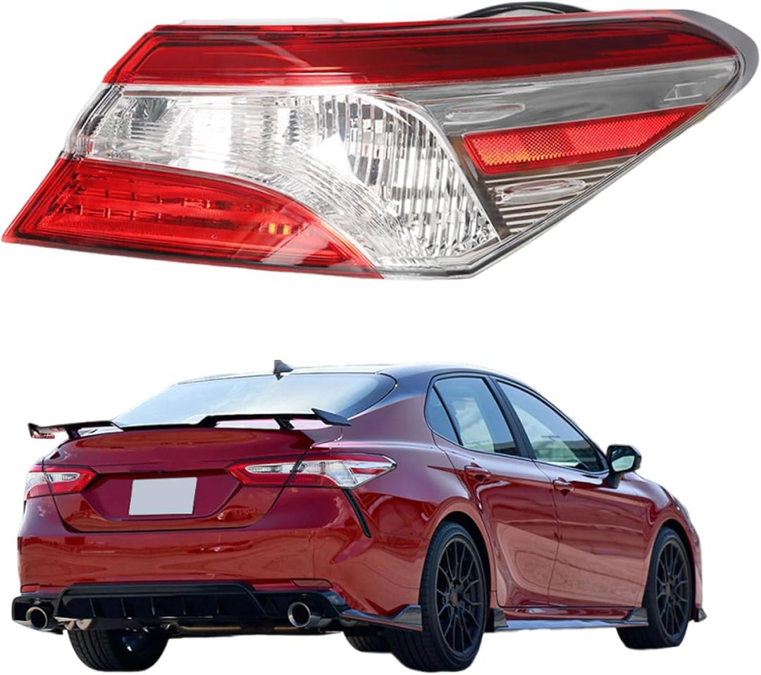 marddpair RH Passenger Side Outer Tail Light Replacement for Toyota Camry 2018-2020 Right Tail Lamp 8155006720 TO2805134