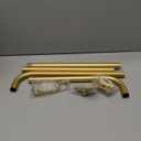 Gold Curtain Rods, Room Darkening Rod for Windows 48 to 90 Inches(4-7.5Ft), Wrap Around Curtain Rods, Heavy Duty Blackout Drapery, Modern Decorative Window Treatment Rod, Gold