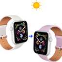 3 x Color-Changing Outdoor Smart UV-Sensing Sports Band (White to Pink) (44/45/46/49/42mm(Series 3 2 1))