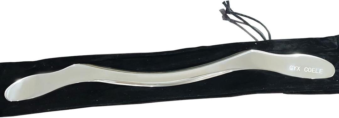 Muscle Scraper Stainless Steel Gua Sha Scraping Massage Tool,IASTM Tools, Great Soft Tissue Physical Therapy 14 Inch LongDouble Edge