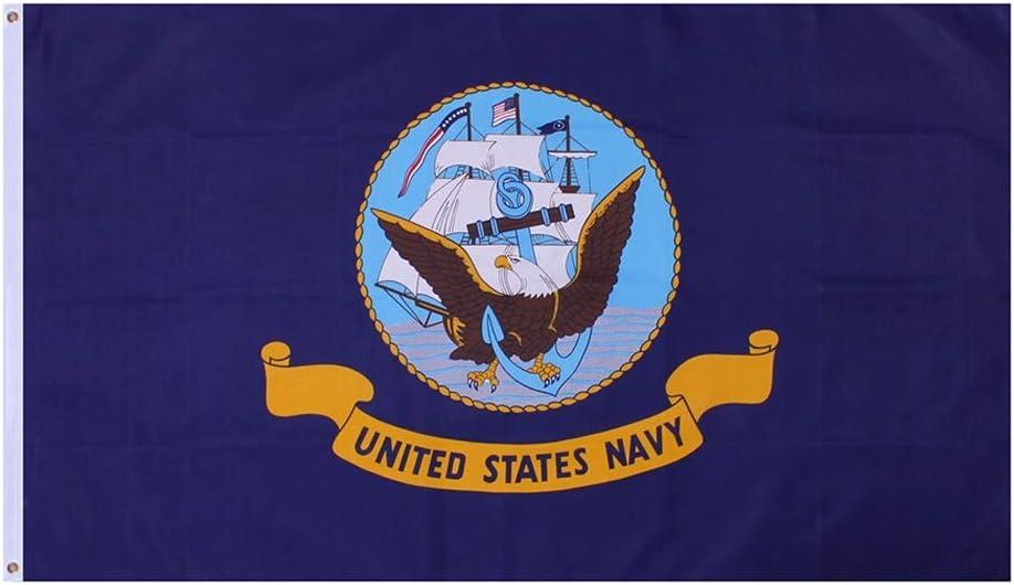 United States Navy Served With Pride Flag with Grommets 3ft x 5ft