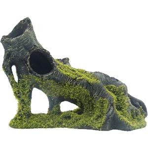 Aquarium Artificial Tree Hole Resin Aquarium Ornament, Resin Tree Stump Branch for Reptile Habitat Decoration, Tree Trunk Fish Tank Decoration Aquarium Hideaway Rock Cave House Hide Hut