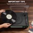 Record Player Bluetooth Turntable with Built-in Speakers & 3 Speed 3 Size Portable Retro Vinyl Record Player for Entertainment and Home Decoration Emerald Green