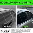 Outside-Mount Window Visors Rain Guards for Jeep Wrangler JL 2018-2026/Jeep Gladiator 2020-2026, Full-Size Wind Vent Deflectors Car Accessories Dark Smoke 4-Piece Set with Thicker