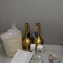 26" Gold Table Lamps Set of 2 for Living Room, Touch Control Bedroom Lamps for Nightstand, 3-Way Dimmable Bedside Lamp with USB A+C Port (2 LED Bulbs Included)