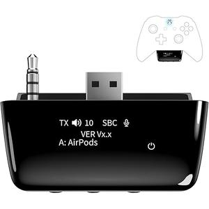 YOCOWOCO Bluetooth 5.2 Wireless Audio Adapter for Xbox One, Xbox Series X|S and Elite 2 Controller, Xbox Mic Adapter with Screen Supports Low Latency