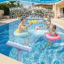 【2026 Upgrade】 Pool Fountain for Above and In-Ground Pools, 360° Adjustable Wide Waterfall Sprinkler with Extension Tube, Swimming Relaxation & Cooling 10-20 Degrees ﻿ ﻿ ﻿ ﻿