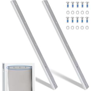 2 PCS Large Metal Dog Door Flap Replacement Bracket Compatible with PetSafe Dog Door Replacement Flaps PAC11-11039 - Easy Installation with 304 Stainless Steel Flat Washers & Screws