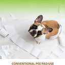 BANU Puppy Pee Pad Holder Indoor Outdoor Dog Potty Toilet Training Tray 20" x 16" for Small and Medium Dogs (Ivory)