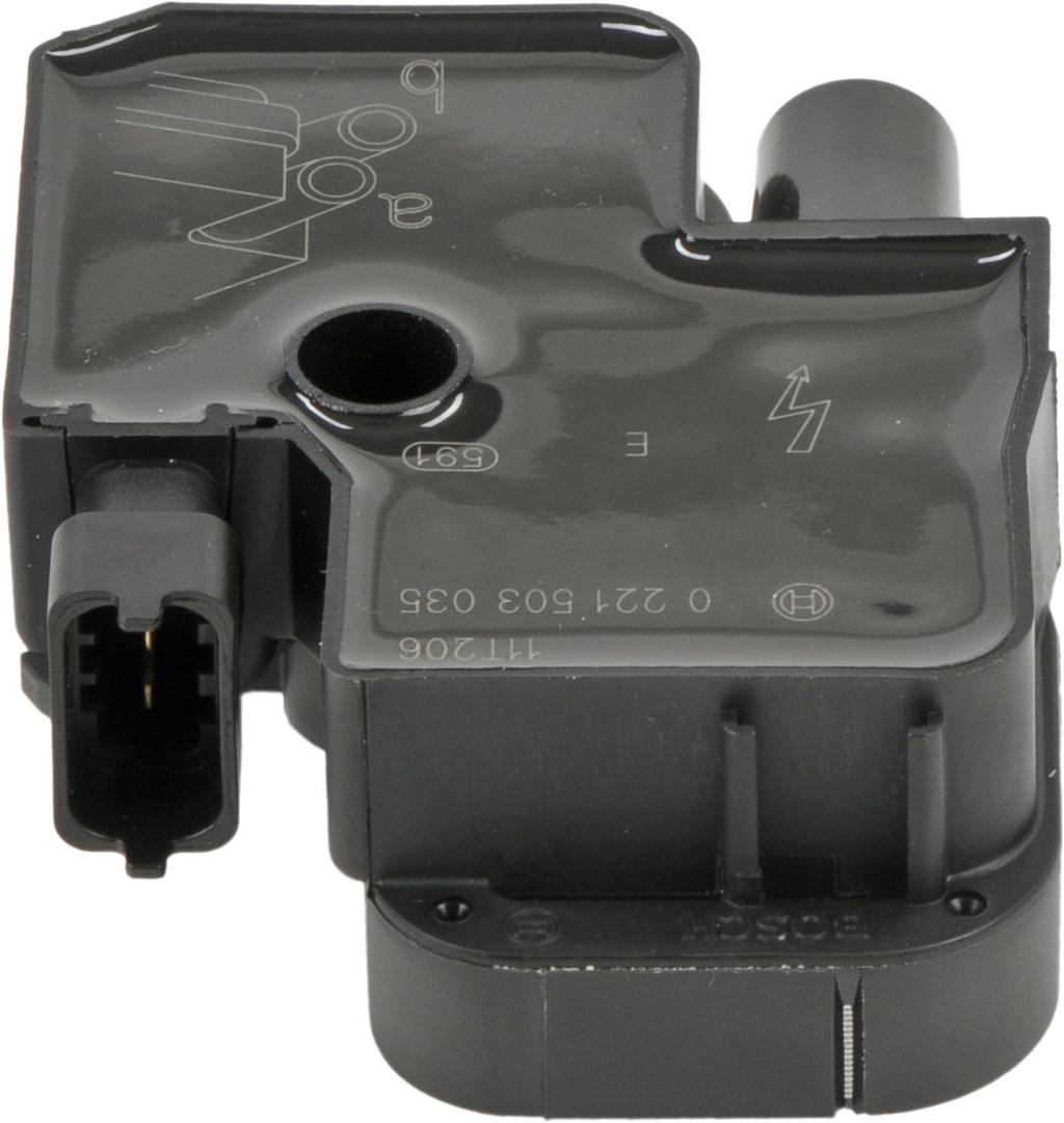 BOSCH 0221503035 Original Equipment Ignition Coil - Compatible with Select Mercedes B, C, CL, CLK, CLS, E, G, ML, R, S, SL, SLK, AMG (240, 280, 320, 350, 430, 450, 500) + More - Single