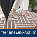 OLANLY Runner Indoor Door Mat, 47x23 Inch, Dirt Resistant and Absorbent, Non-Slip Rubber Backing Floor Mats, Easy Clean Low-Profile Doormat for Entryway, Front Door, and Inside Entrance, Brown