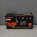 PROMEDIX P Heavy Duty Nitrile Disposable Gloves,8-mil Orange,Raised Diamond Texture Work GlovesIndustrial Work gloves Large, 8mil Orange 500