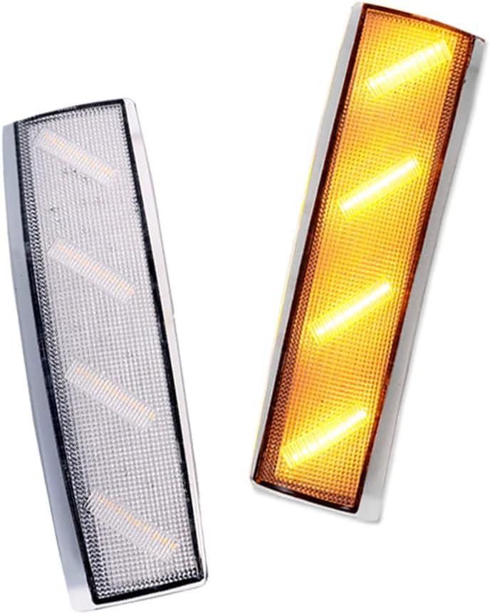 Clear Lens Amber LED Front Side Marker Corner Lights For 1988 1989 1990 1991 1992 1993 GMC Suburban Sierra C1500 C2500 C3500 K1500 K2500 K3500 & 1992 1993 GMC Yukon Clear Lens Amber LED Light