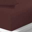 Fitted Sheet 70 x 50 Inch Size Brown Easy Care Poly Cotton, Soft, Wrinkle-Free (K brown)