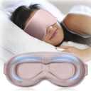 Weighted Eye Mask for Sleeping - Blackout Sleep Mask for Women Men, FACEMOON Lash Extension Eye Covers, Memory Foam, 3D Contoured, Airplane Travel Essentials, Blindfold for Meditation(Gray) (Grey)