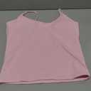 SUUKSESS Women Padded Scoop Neck Tank Tops Double Line Going Out Basic Camisole Top (X-Large, Baby Pink)