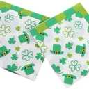 Ipetboom 20pcs Shamrock Paper Napkins for St Patrick's Day Celebrations Disposable Dinner Napkins for Holiday Parties Stylish Hand Towels for Festive Table Decor