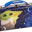 The Tin Box Company Baby Yoda, Grogu, Box with Handle Clasp & Hinge, Locking with Clasp Pencil Box, Star Wars and Mandalorian
