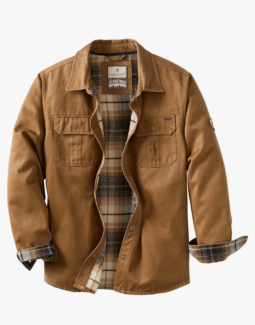 Legendary Whitetails Men's Flannel Lined Shirt Jacket Waxed Cotton Water Resistant 5XL Legendary Whitetails Men's Flannel Lined Shirt Jacket Waxed Cotton Water Resistant 5XL